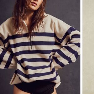Free People Coastal Stripe Sweater